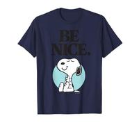 Peanuts Snoopy Be Nice Happy Friendly Beagle Dog Lover Retro T-Shirt