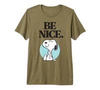 Peanuts Snoopy Be Nice Happy Friendly Beagle Dog Lover Retro T-Shirt Haut de Gamme