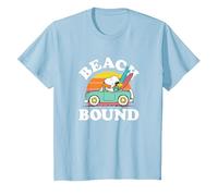 Peanuts - Snoopy Beach Bound T-Shirt, Enfant, Bleu Céleste, 3 Ans