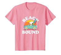 Peanuts - Snoopy Beach Bound T-Shirt, Enfant, Rose, 10 Ans