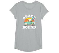 Peanuts - Snoopy Beach Bound T-Shirt, Fille, Gris Chiné, M