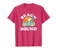 Peanuts - Snoopy Beach Bound T-Shirt, Homme, Rouge Chiné, 3XL