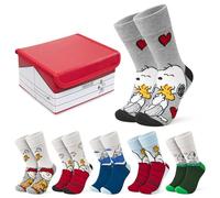 Peanuts Snoopy Chaussettes Femme et Ado EU 35-41, Pack de 6 Mi-Mollet Chaussettes Fantaisie, Cosy et Comfy, Idee Cadeau