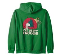 Peanuts Snoopy Christmas Grumpy Musique Bande dessinée Rétro Style Vacances Sweat à Capuche