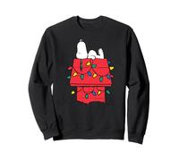 Peanuts Snoopy Christmas Lights Maison pour Chien Festive rétro Sweatshirt