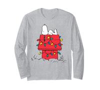 Peanuts Snoopy Christmas Lights Maison pour Chien rétro Festif Manche Longue