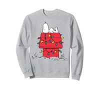 Peanuts Snoopy Christmas Lights Maison pour Chien rétro Festif Sweatshirt