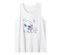 Peanuts Snoopy Cœur USA avec Woodstock Débardeur