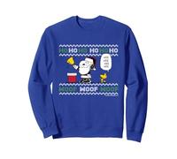 Peanuts Snoopy de Noël habillé en Père Noël Sweatshirt, Unisexe pour Adultes, Bleu Royal, S