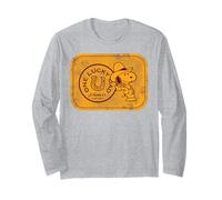 Peanuts Snoopy Fête des pères Lucky Dad Greatest Family Cowboy Manche Longue