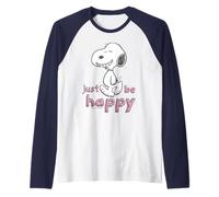 Peanuts Snoopy Happy Beagle pour Promener Un Chien Manche Raglan
