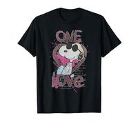 Peanuts Snoopy Joe Cool One Love Glitch Vintage Saint-Valentin T-Shirt