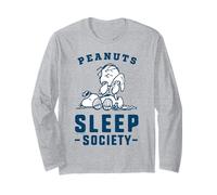 Peanuts Snoopy Linus Sleep Society Nap Time Classic Friends Manche Longue