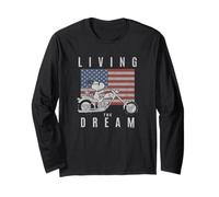 Peanuts Snoopy Living The Dream Snoopy on A Motorcycle Manche Longue