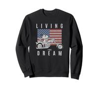 Peanuts Snoopy Living The Dream Snoopy on A Motorcycle Sweatshirt