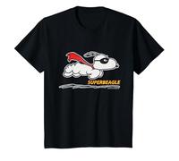 Peanuts Snoopy Masque Super Beagle Flying Caped Classic Hero T-Shirt, Enfant, Noir, 4 Ans