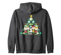 Peanuts Snoopy Retro Charlie Sally Linus Sapin de Noël Cadeaux Sweat à Capuche