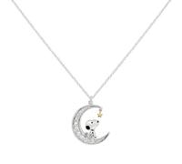 Peanuts Snoopy Snoopy & la Lune Unisexe Collier couleur argent Métal