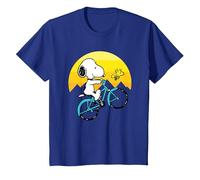 Peanuts Snoopy Sping Vélo T-Shirt, Enfant, Bleu Royal, 10 Ans
