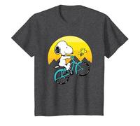 Peanuts Snoopy Sping Vélo T-Shirt, Enfant, Chiné Foncé, 2 Ans