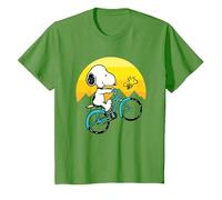Peanuts Snoopy Sping Vélo T-Shirt, Enfant, Herbe, 3 Ans