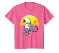 Peanuts Snoopy Sping Vélo T-Shirt, Enfant, Rose Chiné, 2 Ans