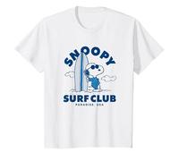 Peanuts - Snoopy Surf Club Paradise, États-Unis T-Shirt, Enfant, Blanc, 12 Ans