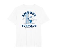 Peanuts - Snoopy Surf Club Paradise, États-Unis T-Shirt, Homme Grandes Tailles, Blanc, 4X Tall