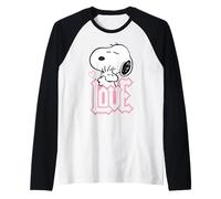 Peanuts Snoopy Woodstock Cœur câlin Classique pour la Saint-Valentin Manche Raglan