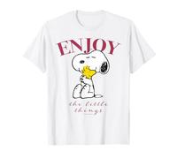 Peanuts Snoopy Woodstock Enjoy Good Friends Hugs Classic Fun T-Shirt
