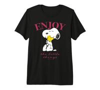 Peanuts Snoopy Woodstock Enjoy Good Friends Hugs Fun Classic T-Shirt Haut de Gamme