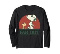 Peanuts Snoopy Woodstock Far Out Festival Fun Friend Classique Manche Longue