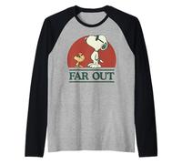 Peanuts Snoopy Woodstock Far Out Festival Fun Friend Classique Manche Raglan