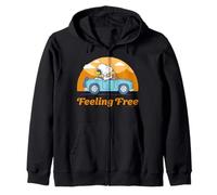 Peanuts Snoopy Woodstock Feeling Free Roadtrip Fun Classic Sweat à Capuche