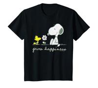 Peanuts Snoopy Woodstock Grow Happiness Spring Flowers Rétro T-Shirt