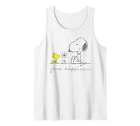Peanuts Snoopy Woodstock Grow Happiness Spring Retro Flowers Débardeur