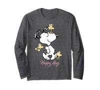 Peanuts Snoopy Woodstock Happy Days Best Friends Classic BFF Manche Longue