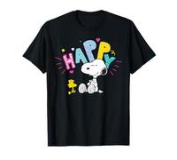 Peanuts Snoopy Woodstock Happy Friends Play Time Fun Rétro T-Shirt