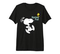 Peanuts Snoopy Woodstock Having Fun Friends Play Time Retro T-Shirt Haut de Gamme