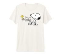 Peanuts Snoopy Woodstock Love Life Good Friends Classic Fun T-Shirt Haut de Gamme