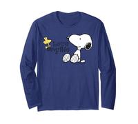Peanuts Snoopy Woodstock Love Life Good Friends Fun Classic Manche Longue