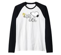 Peanuts Snoopy Woodstock Love Life Good Friends Fun Classic Manche Raglan