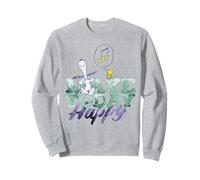 Peanuts Snoopy Woodstock Make Today Happy Music Retro Dance Sweatshirt