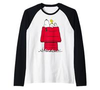 Peanuts Snoopy Woodstock Niche pour Chien Happy Friends Art Classique Manche Raglan