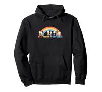 Peanuts Vintage Snoopy Rainbow Gang Happy Vibes XOXO Friends Sweat à Capuche