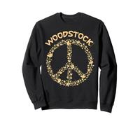 Peanuts Woodstock Groovy Collage Peace Love Musique Fun Retro Sweatshirt