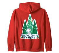Peanuts Woodstock Snoopy Singing Spirits Bright Christmas Holiday Sweat à Capuche