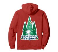 Peanuts Woodstock Snoopy Singing Spirits Bright Christmas Holiday Sweat à Capuche