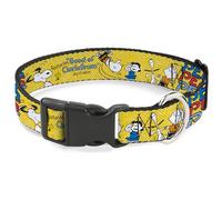Peanuts Worldwide LLC Collier pour animal domestique, boucle en plastique, bande de cacahuètes avec Good Ol Charlie Brown Poses jaune, 24,5 à 36,8 cm de large