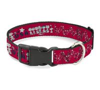 Peanuts Worldwide LLC Collier pour Chien avec Boucle en Plastique Motif Peanuts Gang American Summer Poses Rouge Bleu Blanc 21,6 à 30,5 cm Largeur 1,3 cm